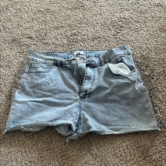 Forever 21 Light Blue Jean Shorts - Picture 1 of 4